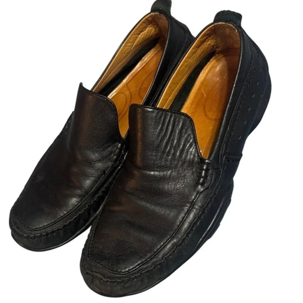 Timberland Loafers Mens 8.5M‎ Black Genuine Leather Ergonomic/Comfort SlipOn